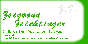 zsigmond feichtinger business card